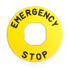 Emas BET60P | Gele bedrukte pvc plaat | Emergency Stop