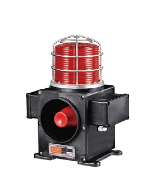 Qlight SCDFL-WS-220-R-P | Rood | LED Waarschuwingslicht + Sirene